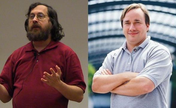 Richard Stallman e Linus Torvalds